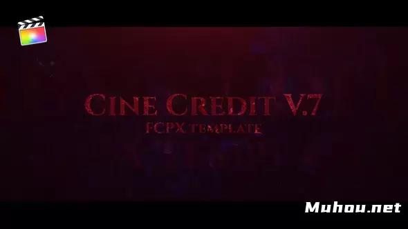 恐怖电影组织片头文字Cine Credit V.7视频FCPX模板插图