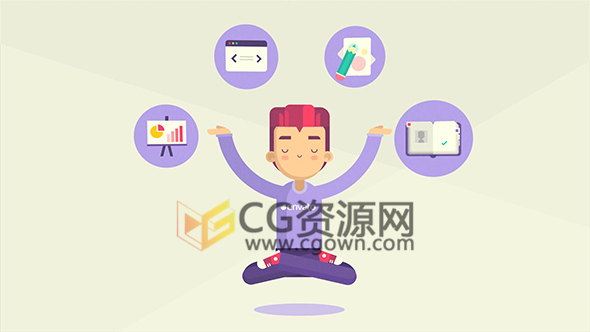 AE模板互联网公司介绍片头网络社交网站演示解说分析MG动画