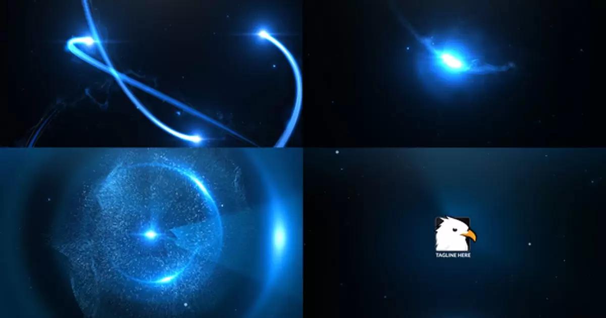 粒子尾迹logo标志爆炸AE视频模版Particle Trails Logo Explosion插图