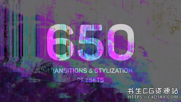 PR模板-650种风格化像素拉伸RGB分离毛刺故障特效转场模板650 Transitions & Stylizations