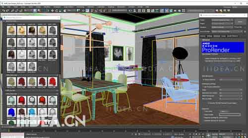 ProRender For 3dmax特色图渲染界面