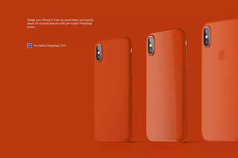 iPhone X手机壳设计样机 (psd)免费下载插图6