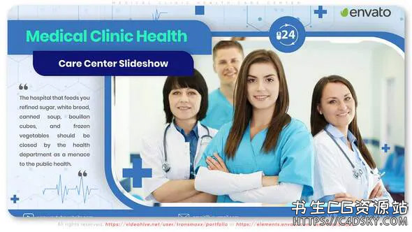 AE模板-卫生保健医疗健康护理机构医生团队宣传介绍视频模板Medical Clinic Health Care Center