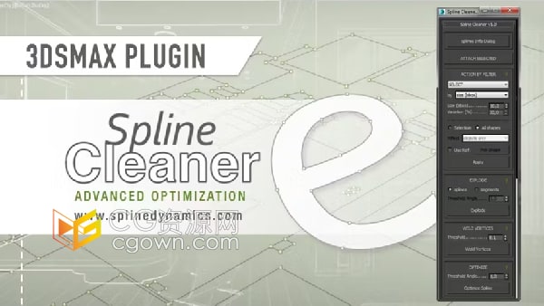 Spline Cleaner v1.86 3ds Max插件样条线整理管理工具