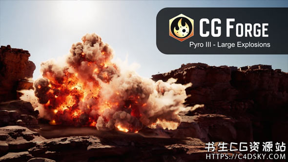 Houdini大型爆炸电影特效教程 CG Forge – Pyro III – Large Explosion