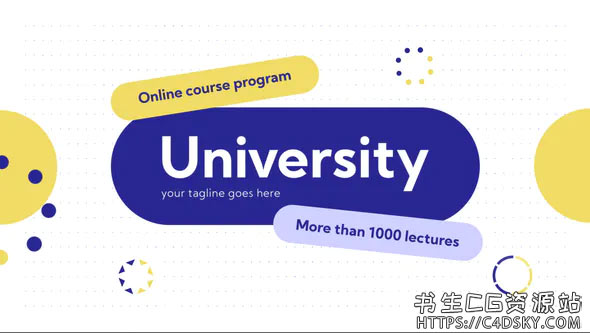 AE模板-网络在线教育学习培训企业商务幻灯片宣传介绍模板Online Course Promo Presentation