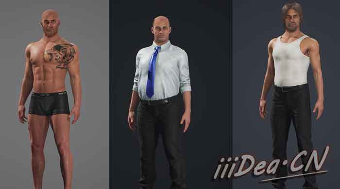 UE4男性NPC角色定制艺术：Character Customization: Male For 4.22