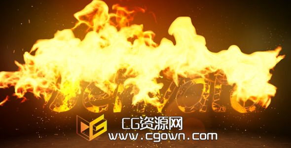 火为元素的标志演绎片头Videohive Fire Logo Reveal 4663555 AE模板