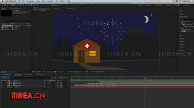 After Effects CC使用中继器形状制作烟花动画