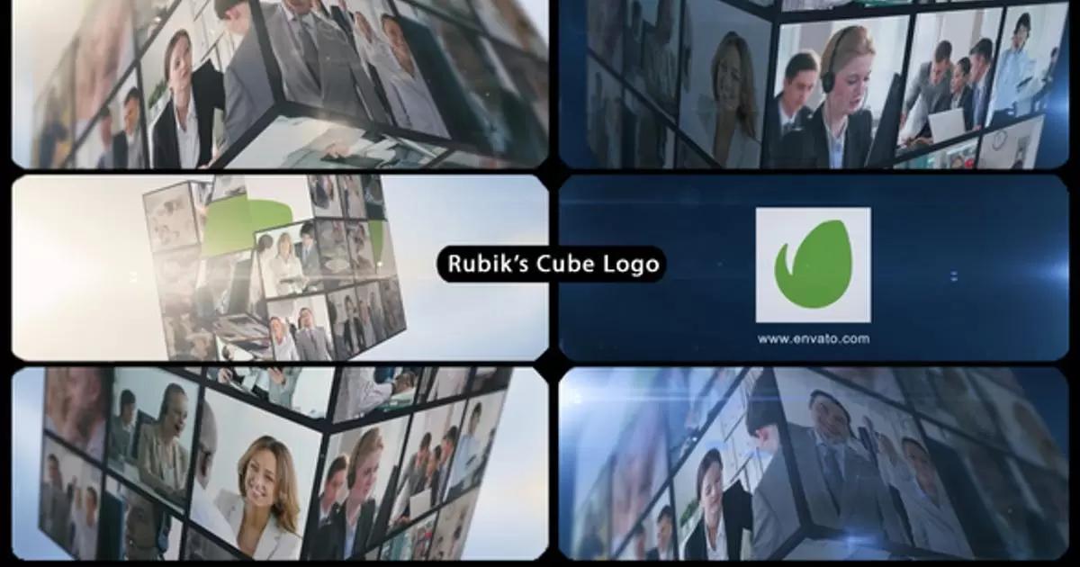 魔方多视频企业logo标志AE模版Rubik’s Cube Multi Video Corporate Logo插图