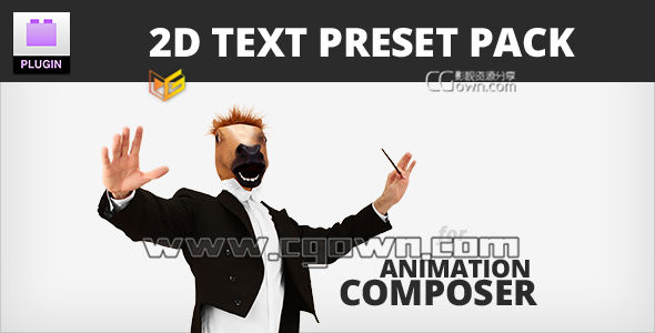 超丰富一套AE模板文本标题动画预设插件 2D Text Preset Pack for Animation Composer Plug-in