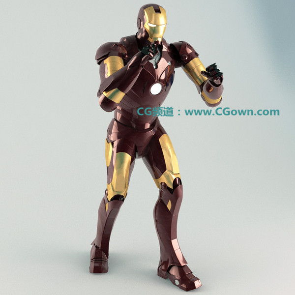 3ds Max 钢铁侠绑定源文件Turbosquid – Iron Man Rigged