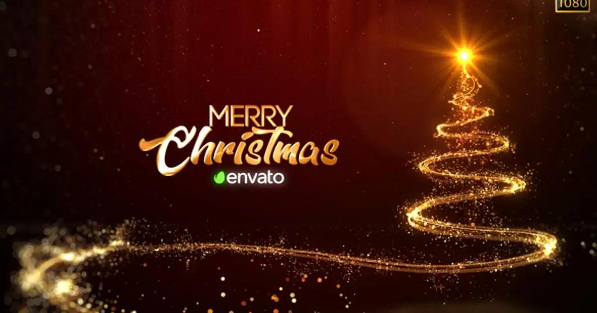 圣诞灯亮光logo标志AE模版Christmas Lights插图