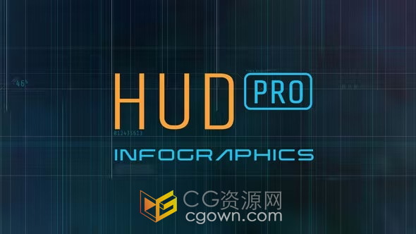 AE科技HUD模板信息图表创建高科技界面动画效果视频