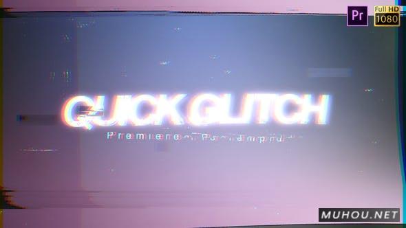 Quick Glitch 动态失真PR视频模板插图