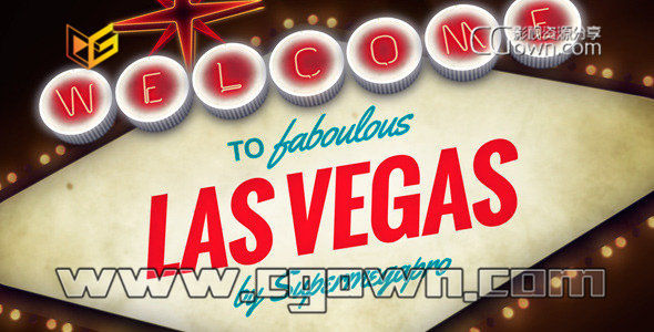 AE模板 娱乐节目包装 轮盘片头 Welcome to Fabulous Vegas Logo Opener Animation