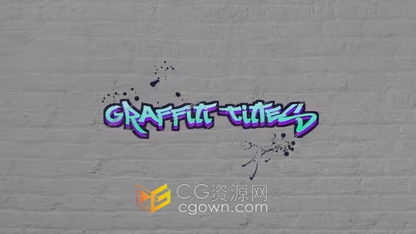 Graffiti Titles AE模板涂鸦卡通文字标题动画效果