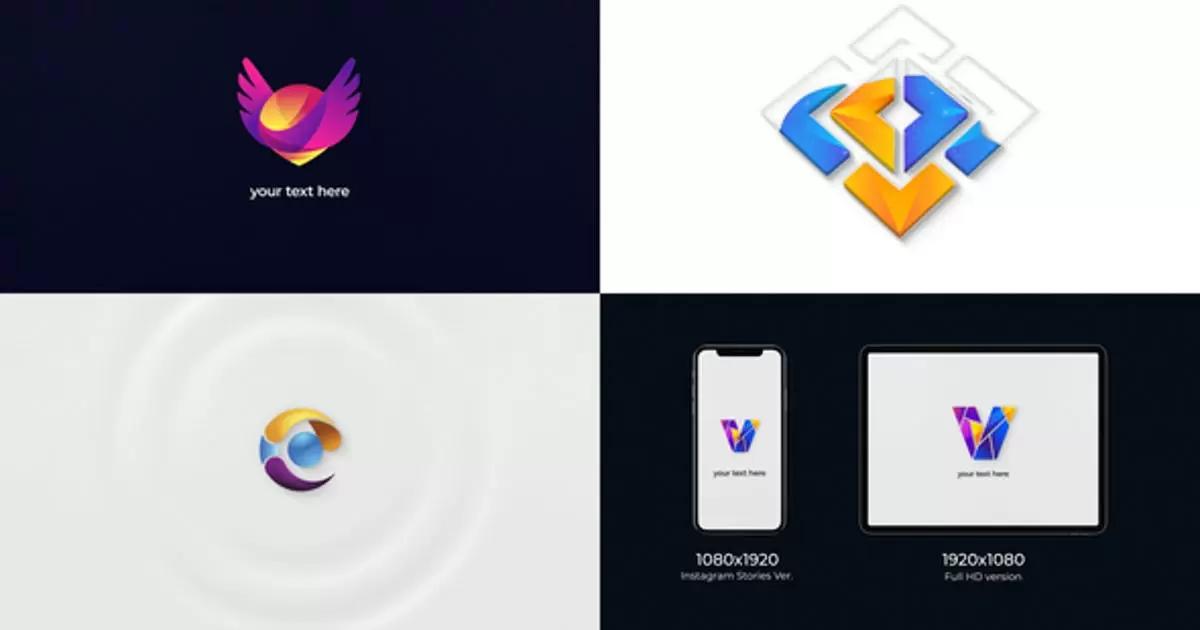 抽象标志logo揭示AE模版Abstract Logo Reveal插图