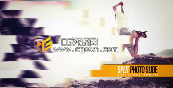 复古分裂式照片幻灯片 Videohive Split Photo Slide 6870002 AE模板