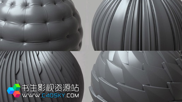 100张可平铺4K无缝纹理/Alpha图案Gumroad COMPLETE PACK 100 Tileable Displacement/Alpha Patterns