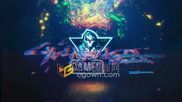 3D Glitch Logo 带音效故障标志动画-AE模板下载