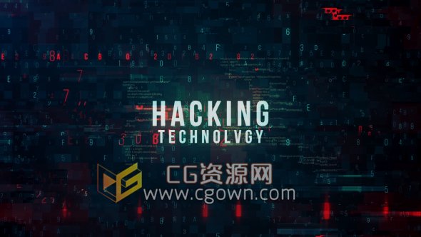 AE模板高科技互联网宣传片服务数字黑客安全网络视频