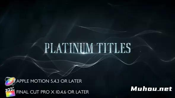 白金文字震撼片头运动Platinum Luxury Titles - Apple Motion视频FCPX模板插图