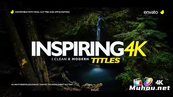 鼓舞人心的标题文字动画4k Inspiring Titles For Final Cut Pro X视频FCPX模板插图