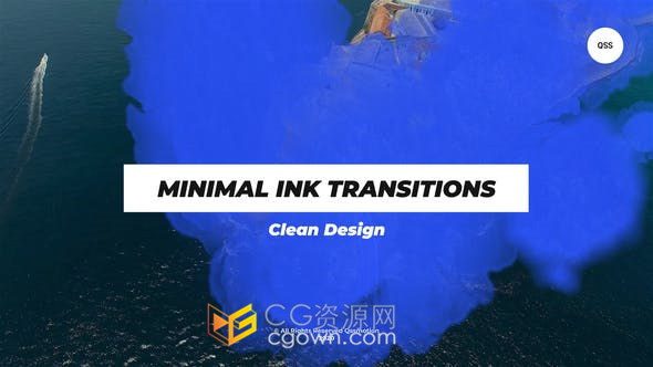 Ink Transitions 4K分辨率水墨油漆飞溅转场图片幻灯片视频制作-AE模板