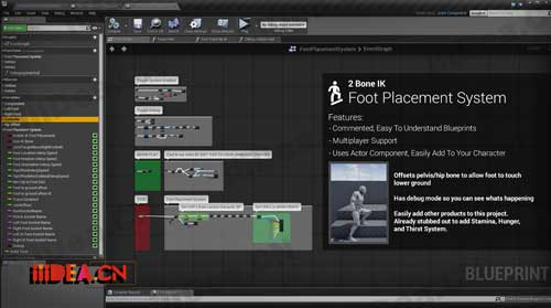 UE4 2 Bone IK Foot Placement System v1.0.4 - 骨骼IK脚部放置系统