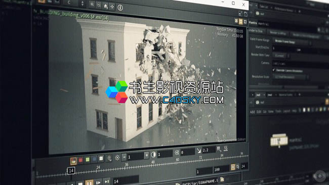 Houdini建筑破坏爆炸特效案例教程 Pluralsight – Architectural Destruction in Houdini 免费下载