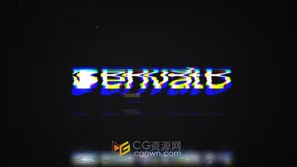 RGB分割快速故障标志揭晓Glitch Logo-AE模板