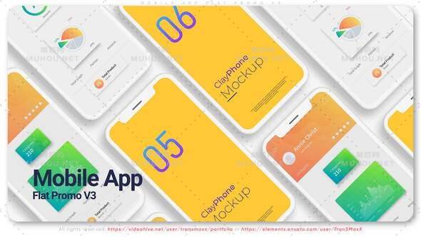 移动应用程序。平板促销v3视频AE模版插图