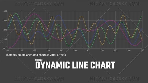 折线数据生成图形动画AE插件AEscripts Dynamic Line Chart V1.07 Win/Mac