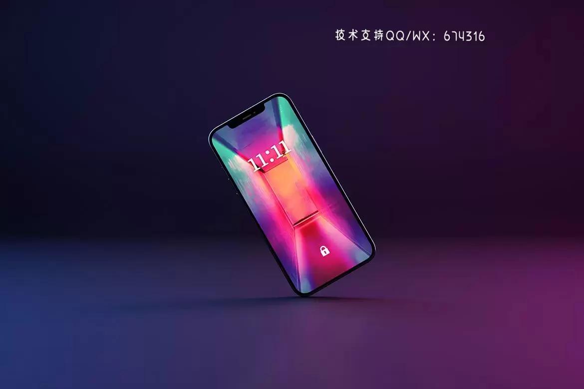 时尚高端多角度的iPhone APP UI样机展示模型mockups免费下载插图5