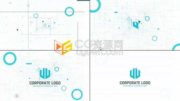 AE模板智能技术数据信息现代企业公司宣传片头LOGO动画