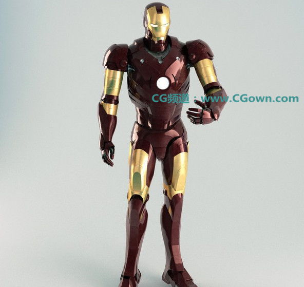 3ds Max 钢铁侠绑定源文件Turbosquid – Iron Man Rigged