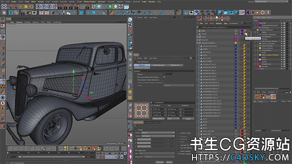 C4D搭配RizomUV,SP软件展UV教程Cinema 4D to Rizom UV to Substance Painter Workflow 含中文字幕