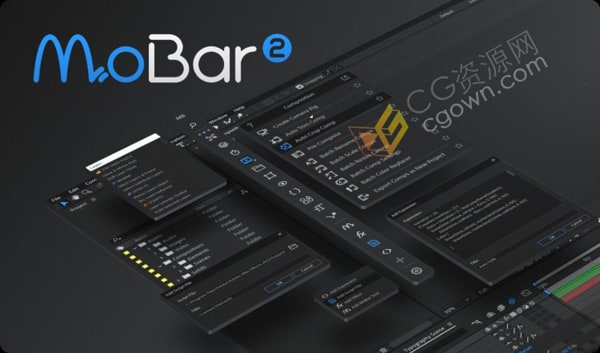AE脚本MoBar v2.1.11拥有150多个快捷命令工具箱