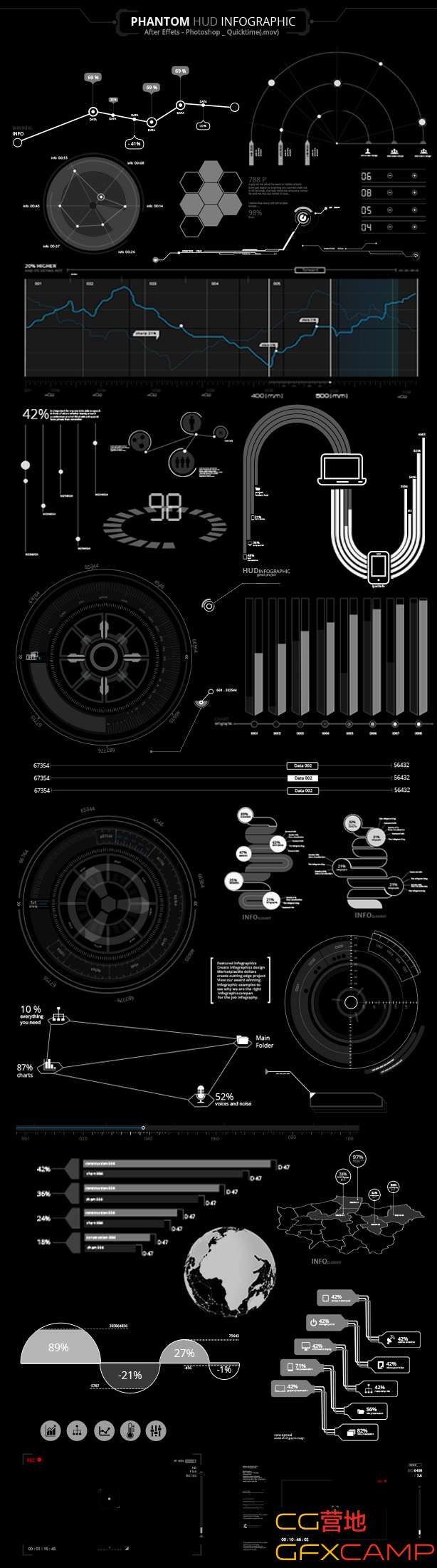 VideoHive Phantom HUD Infographic 2