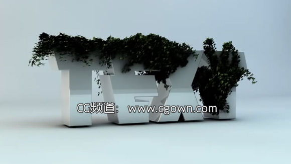 C4D使用IvyGrower插件给文本添加叶子教程