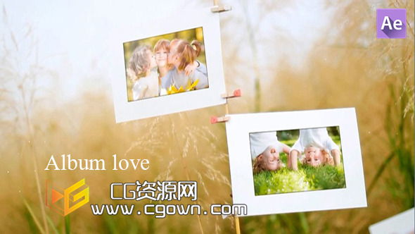 爱的专辑视频相册 美丽可爱 爱情婚礼 节日家庭 Videohive Album Love AE模板