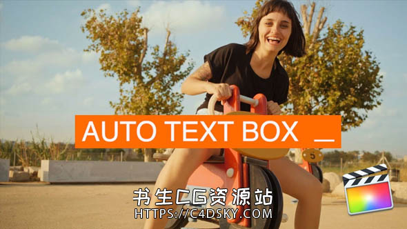 FCPX插件-可自动调整大小方框底栏文字动画Cineflare Auto Text Box含注册码+使用教程