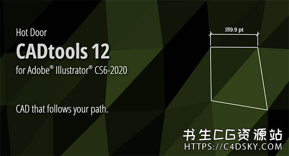 AI插件-工程制图距离测量标注图形绘制插件 中文版/英文版Hot Door CADtools 12.2.1,支持Illustrator 2020/2021 Win/Mac版