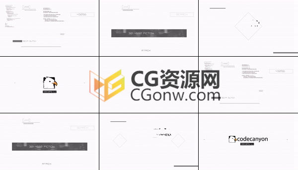 Sci-Fi高科技故障特效效果动画演绎LOGO片头视频-AE模板工程