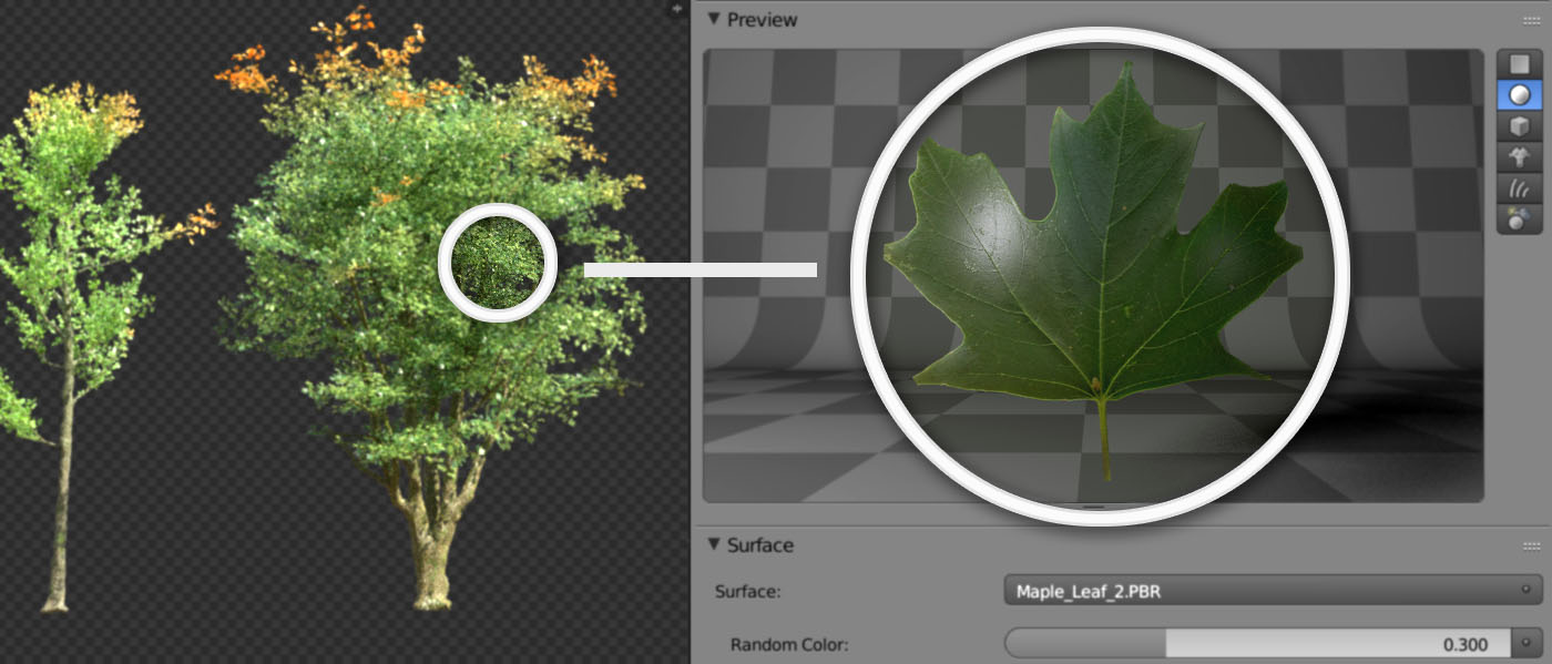 Blender真实三维树木资产包BlenderMarket Realistic Tree Asset Pack 2.8 + eevee update