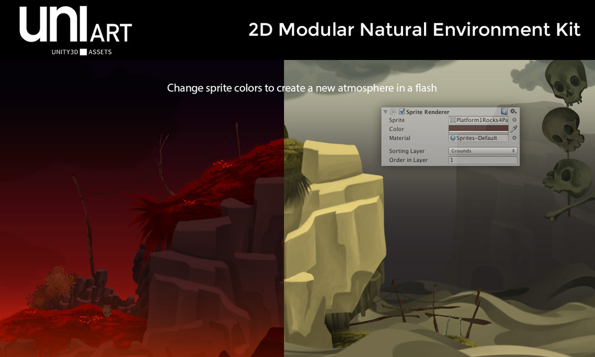 UniArt 2D Modular Natural Environment Kit