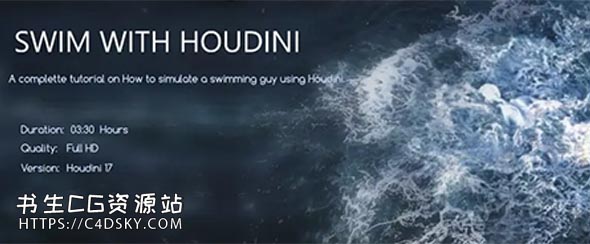 Houdini教程-模拟人游泳水花特效教程Gumroad – Swim with Houdini