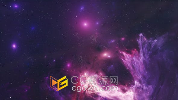 飞行太空星云动态图形宇宙空间科学星系背景视频素材下载