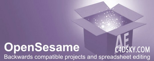 AE脚本-导出保存低版本AE工程降级工具 pt_OpenSesame v1.73 + 使用教程